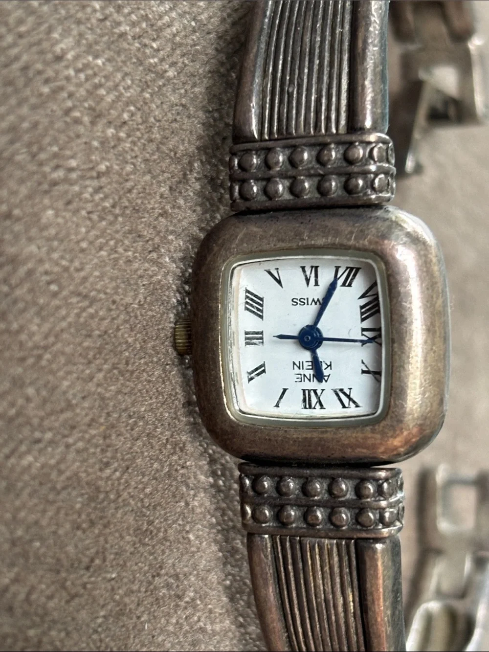 .925 Sterling Silver ANNE KLEIN Women's WRIST WATCH WRISTWATCH Fine Jewelry